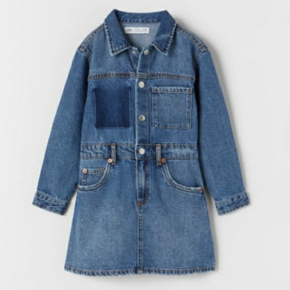 👗 Zara Girls Denim Dress